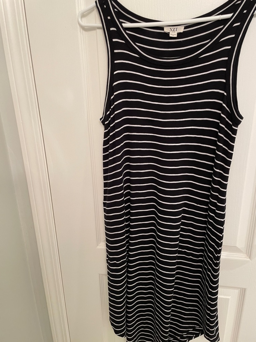 Women's Black & White Striped Tank Dress    NZT NIC & ZOE